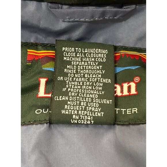 L.L. Bean Gore-Tex Blue Waterproof Jacket Hooded Full-Zip Womens XL - Picture 10 of 10